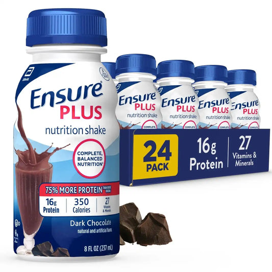 Ensure Plus Dark Chocolate Nutrition Shake, 24 Pack