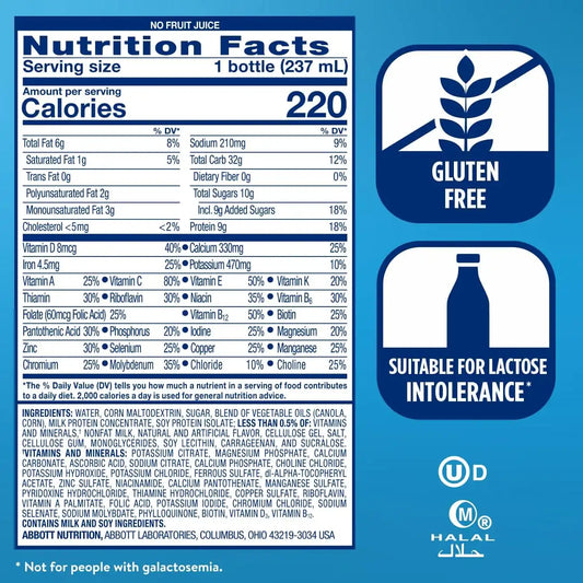 Ensure Original Strawberry Nutrition Shake | Small Meal Replacement Shake | Ready To Drink | 9g Protein, 27 Vitamins and Minerals | 8 fl oz - 16 Pack