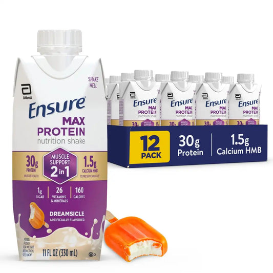 Ensure Max Protein 2-in-1 Dreamsicle, 30g High Protein, HMB 12 pack