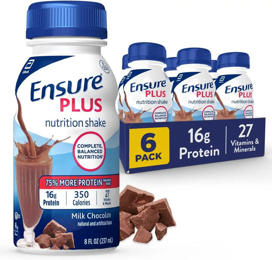 Ensure Plus Milk Chocolate Nutrition Shake, 6 Pack