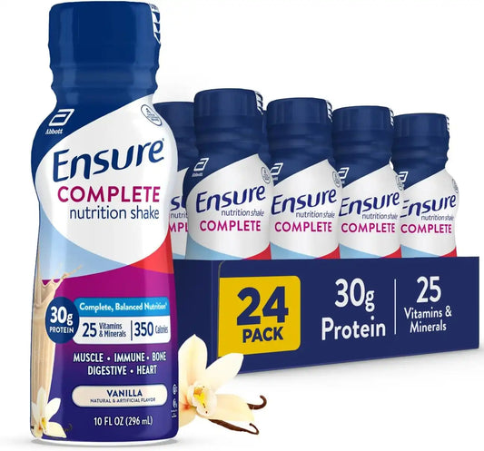 Ensure COMPLETE Vanilla Nutrition Shake, Balanced Meal Replacement, 24pk