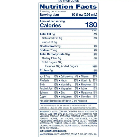 Ensure Clear Mixed Fruit Nutritional Drink | 8g Protein, 15 Vitamins & Minerals | Fat-Free | Ready to-Drink | Refreshing Taste | 10 fl oz, 12 Pack