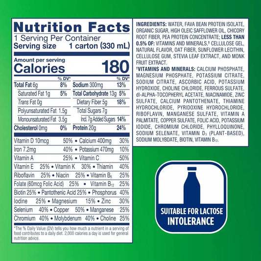 Ensure Plant-Based Vegan Protein Vanilla Nutrition Shake I Gluten-Free I Dairy-Free-I Soy-Free Bottled Liquid Shake-I,(Pack of 24)