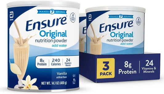 Ensure Original Vanilla Nutrition Powder, Small Meal Replacement, 3 Pack