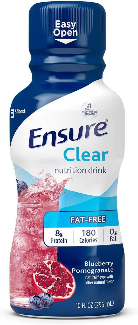 Ensure Clear Blueberry Pomegranate Nutrition Drink, Fat Free, 4 Pack